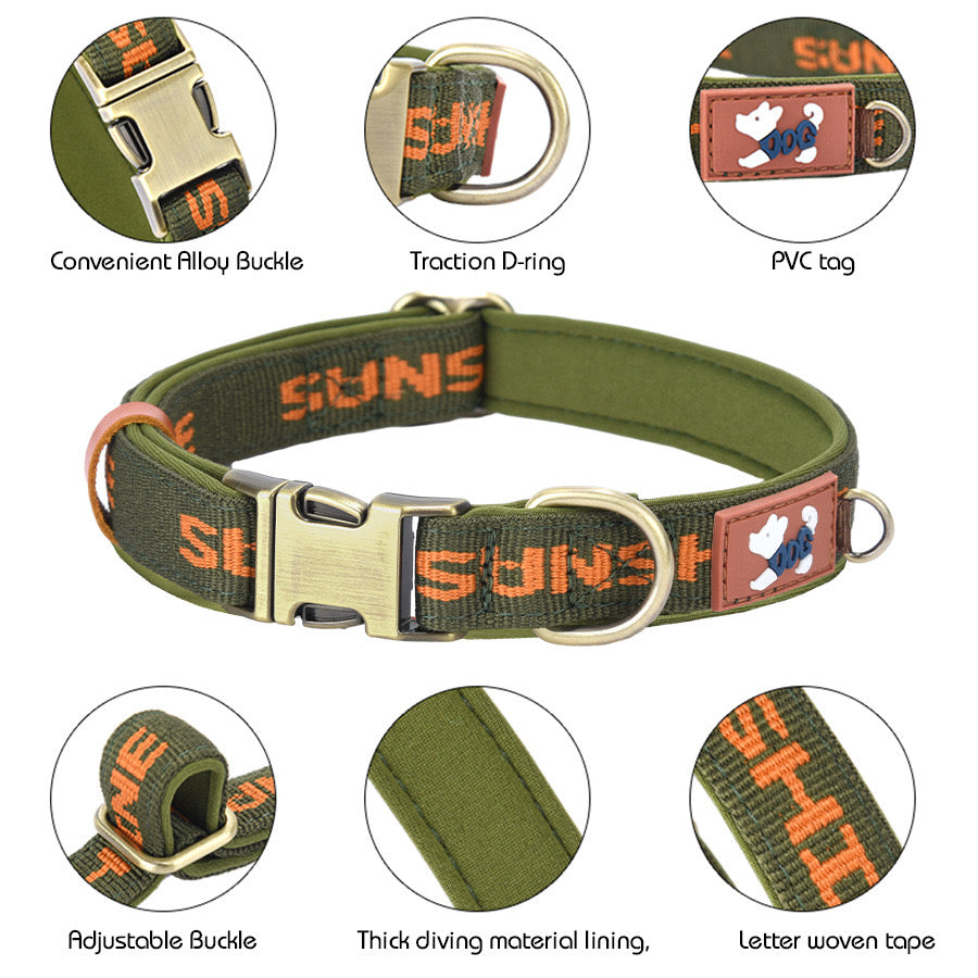 Personalised Engraveable Clip Dog Collar – Adjustable & Quick-Release - DD PET
