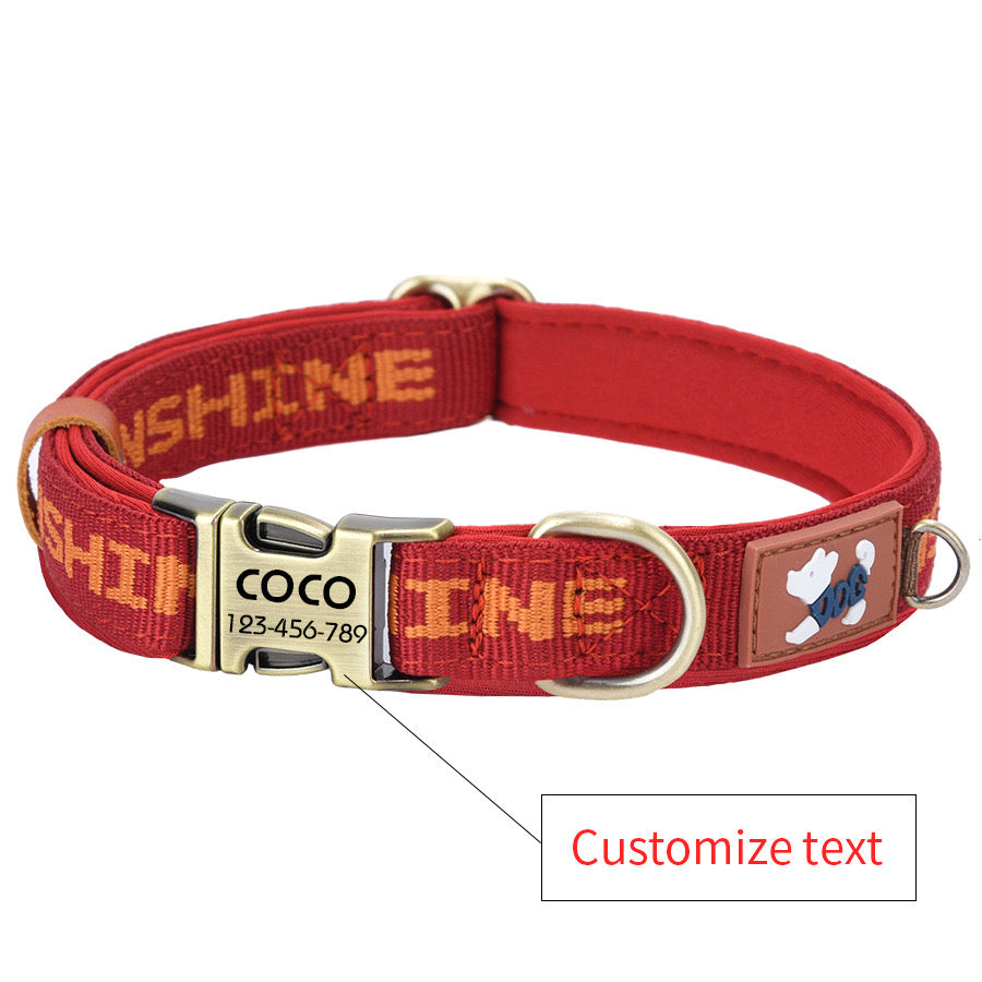 Personalised Engraveable Clip Dog Collar – Adjustable & Quick-Release - DD PET