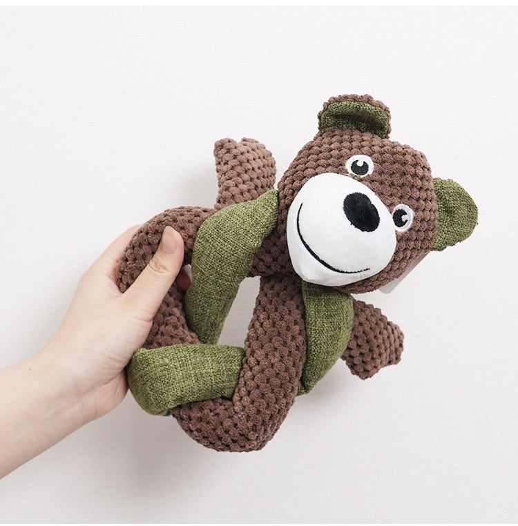 🧸 🐸Animal Knot Plush Toy | Durable Chew Toy for Dogs (Frog & Bear Variants) - DD PET