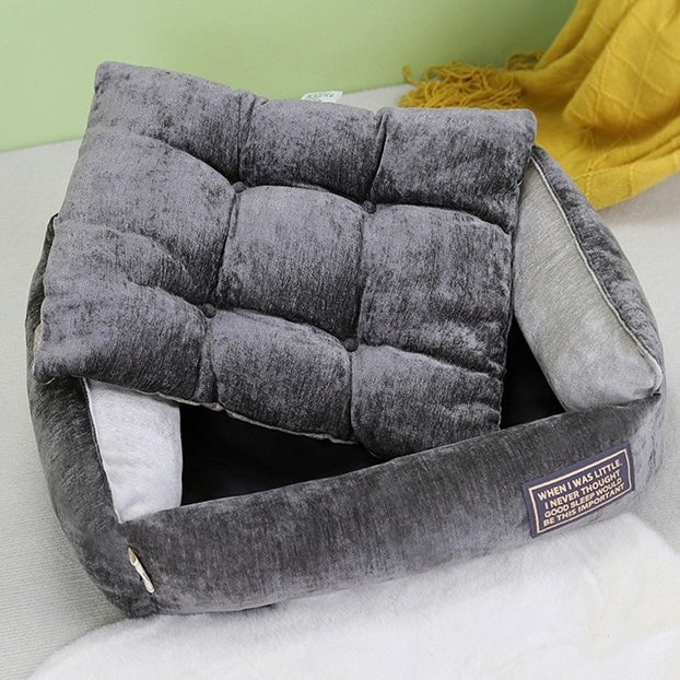 Luxury Plush Dog Bed– Fully Detachable & Washable - DD PET