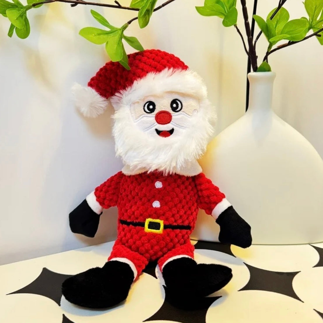 🎅Santa Claus Plush Dog Toy – Holiday Squeaky Toy for Christmas Fun - DD PET