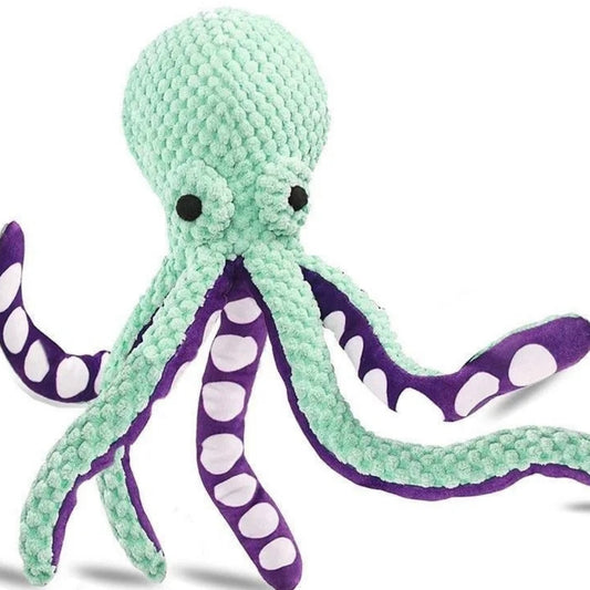 Plush Octopus Dog Toy with Squeaker – Soft, Durable & Fun for Chewers - DD PET