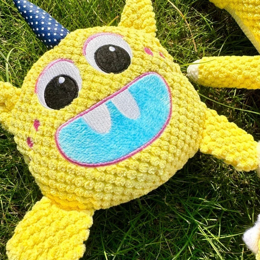 Funny Monster Squeaky Dog Toy – Soft Plush Chew Toy for Small to Medium Dogs - DD PET