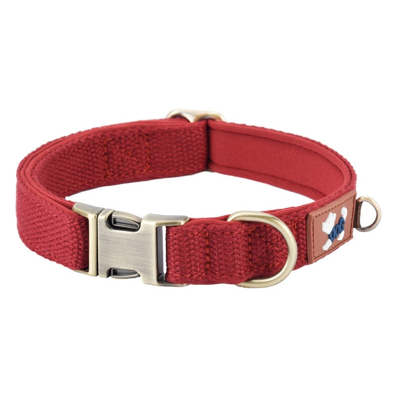 Custom Engraved Canvas Dog Collar – Adjustable with Soft Padding & Metal Buckle - DD PET