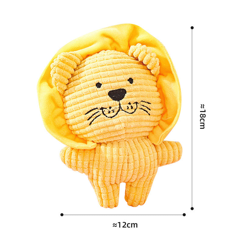 ๐ฆ Plush Lion Squeaky Dog Toy โ Cute & Soft Companion - DD PET