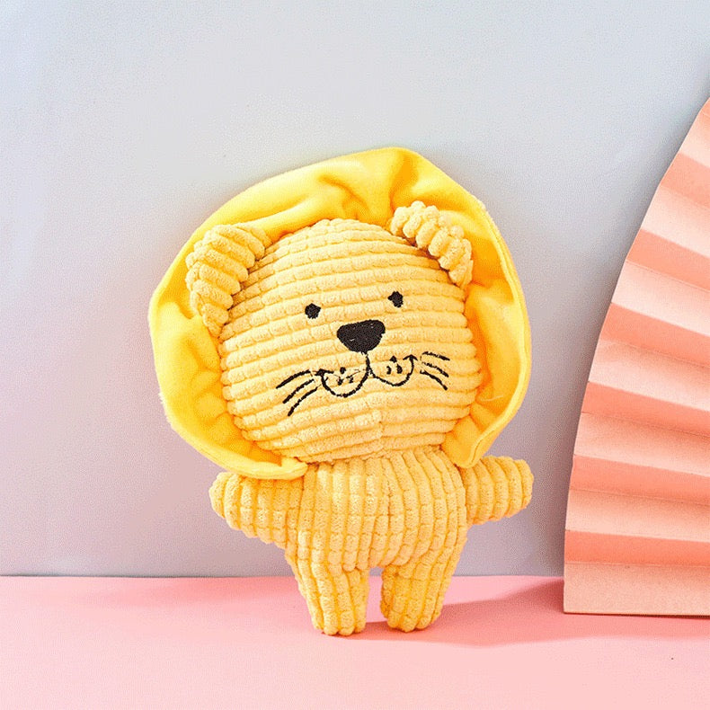 🦁 Plush Lion Squeaky Dog Toy – Cute Soft Companion