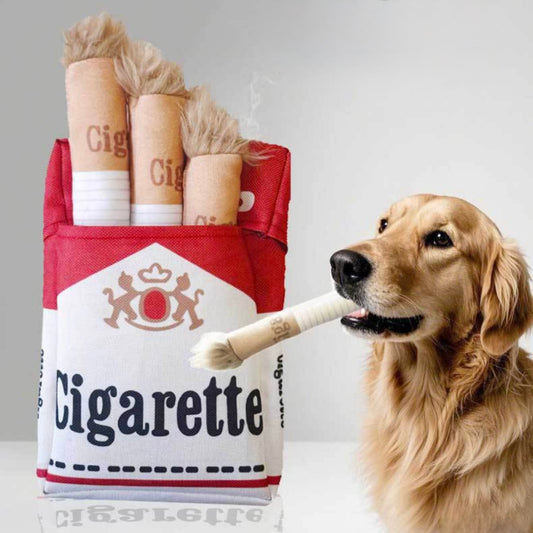 Interactive Cigarette Pack Plush Snuffle Dog Toy - DD PET