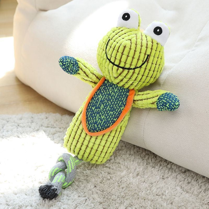 ππΈ Bright Animal Squeaky Plush Dog Toy | Crinkle, Chew & Tug Fun! - DD PET