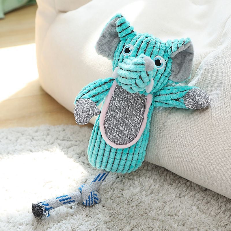 ππΈ Bright Animal Squeaky Plush Dog Toy | Crinkle, Chew & Tug Fun! - DD PET