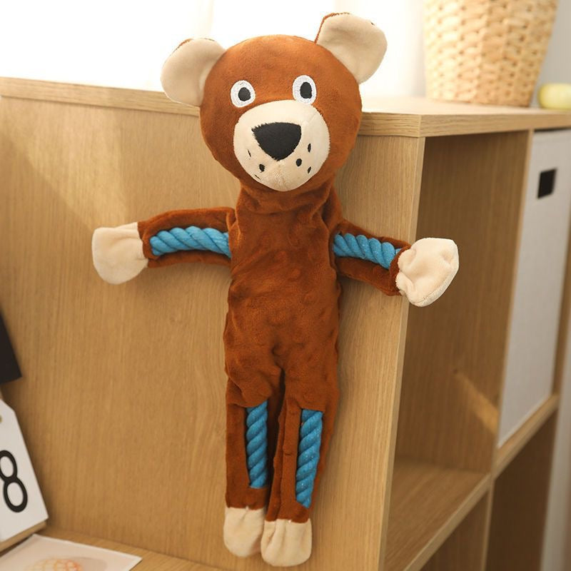 🐸🐻🦊Animal Rope Plush Toy for Dogs | Soft, Durable & Tug-Ready! - DD PET