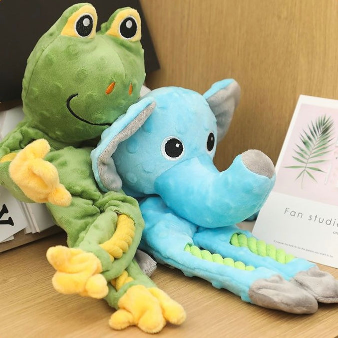 🐸🐻🦊Animal Rope Plush Toy for Dogs | Soft, Durable & Tug-Ready! - DD PET