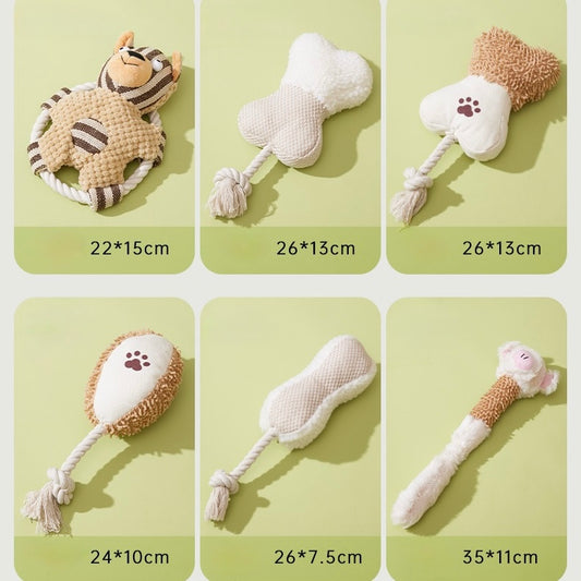 🧵 Natural Fabric Rope Dog Toys 🐶 | Tug, Chew & Playtime Fun! - DD PET