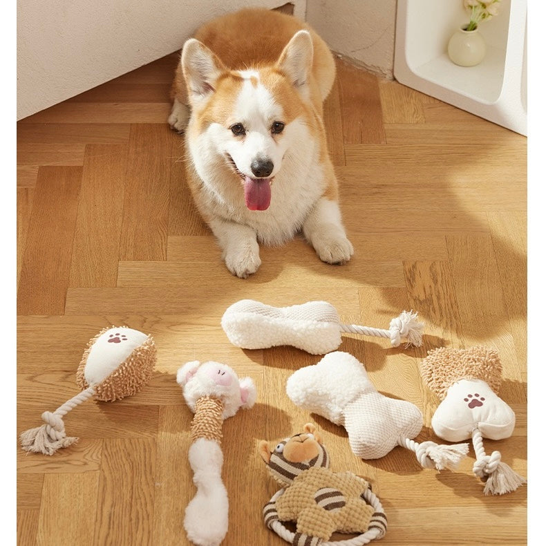 š§µ Natural Fabric Rope Dog Toys š¶ | Tug, Chew & Playtime Fun! - DD PET