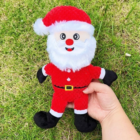 🎅Santa Claus Plush Dog Toy – Holiday Squeaky Toy for Christmas Fun - DD PET