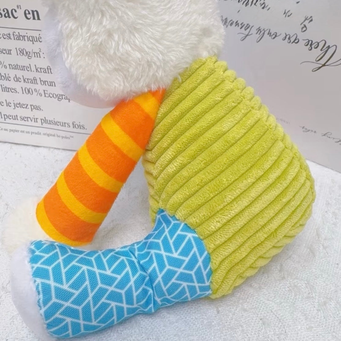 🧸Colorful Plush Squeaky Dog Toy – Soft & Durable Chew Toy for Small to Medium Dogs - DD PET