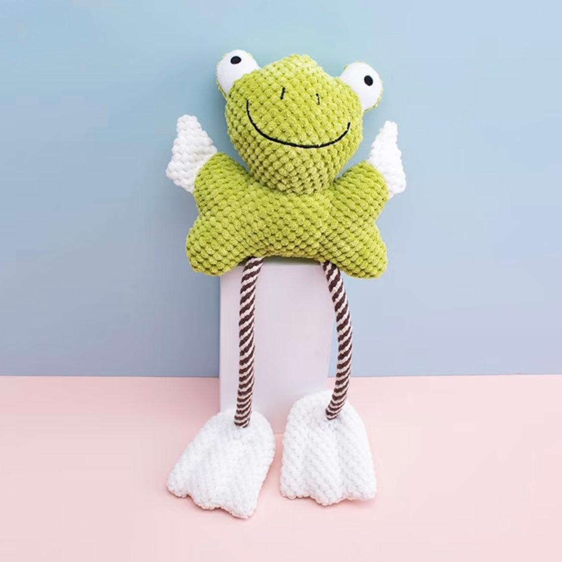 ๐ถ Plush Squeaky Dog Toys โ Fox, Bear & Frog - DD PET