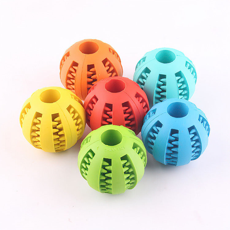 π Rubber Treat Dispensing Dog Ball | Chew, Clean & Feed in One! - DD PET