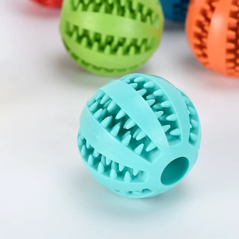 π Rubber Treat Dispensing Dog Ball | Chew, Clean & Feed in One! - DD PET