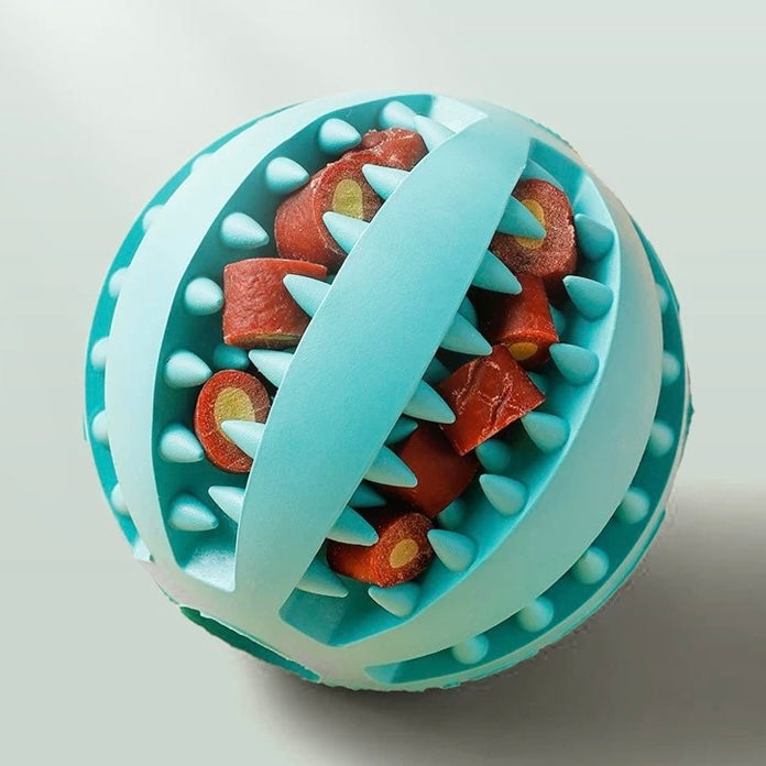 π Rubber Treat Dispensing Dog Ball | Chew, Clean & Feed in One! - DD PET