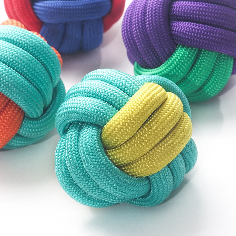 🧶 Colorful Rope Ball Dog Toy | Durable & Fun Chew Toy_New - DD PET