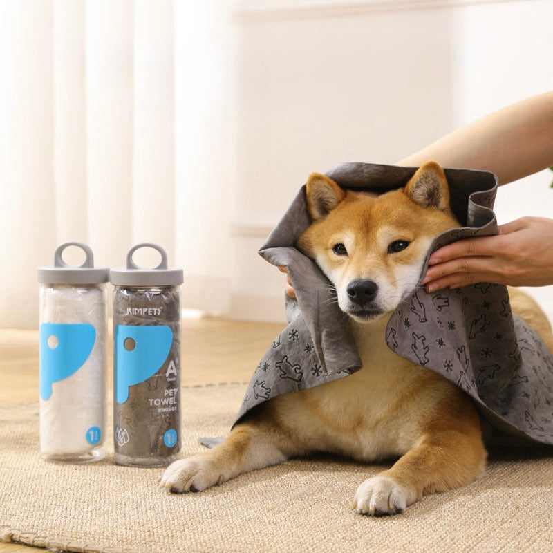 KIMPET Ultra Absorbent Pet Towel – Quick Dry Dog Bath Drying Towel with Suede Texture