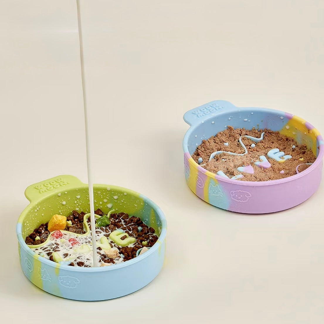 Colourful Silicone Slow Feeder Bowl for Dogs & Cats – Anti-Slip, Dishwasher Safe, Multiple Colours
