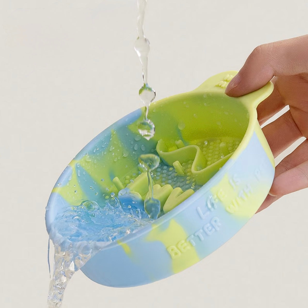 Colourful Silicone Slow Feeder Bowl for Dogs & Cats – Anti-Slip, Dishwasher Safe, Multiple Colours