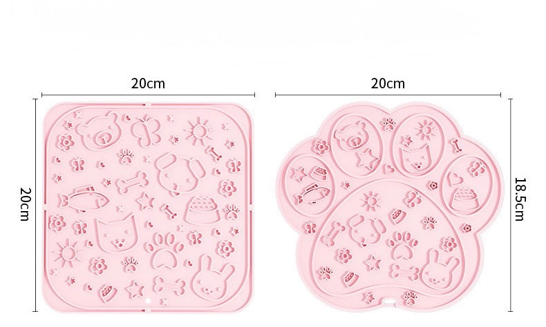 Silicone Dog Lick Mat – Suction Cup Feeding Plate for Anxiety Relief & Enrichment