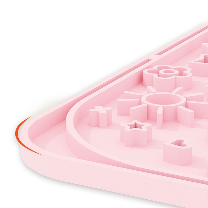 Silicone Dog Lick Mat – Suction Cup Feeding Plate for Anxiety Relief & Enrichment