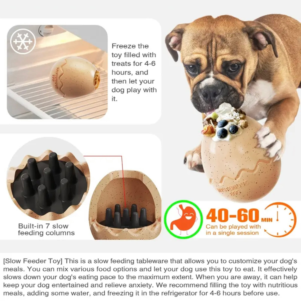 Mysterious Egg Dog Toy – Slow Feeder & Chew Ball for Mental Stimulation