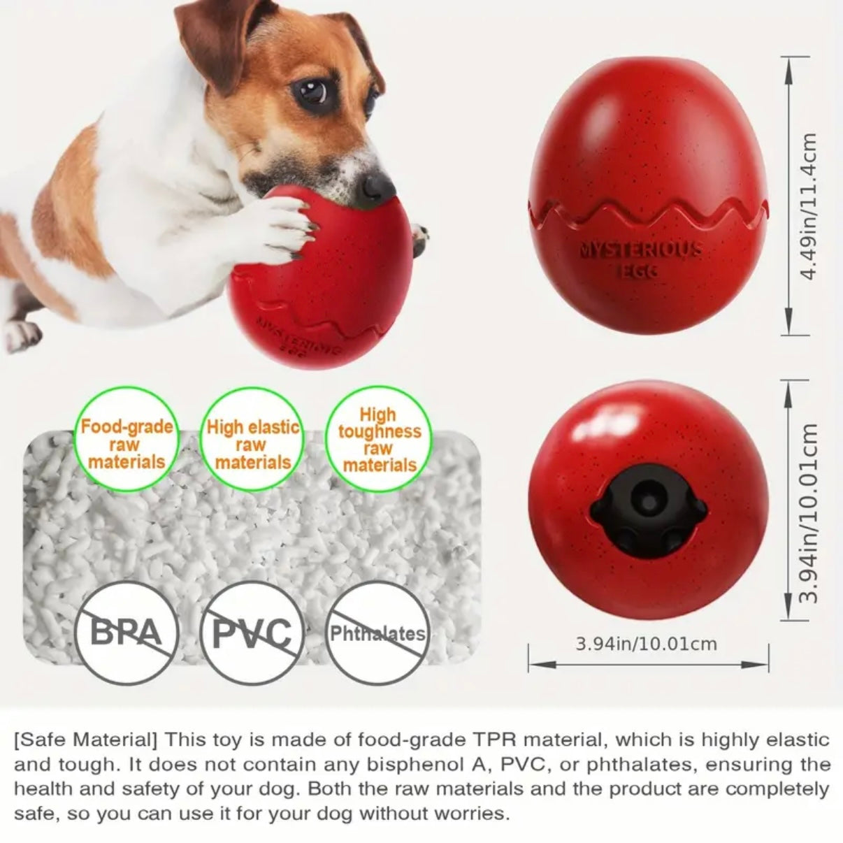 Mysterious Egg Dog Toy – Slow Feeder & Chew Ball for Mental Stimulation