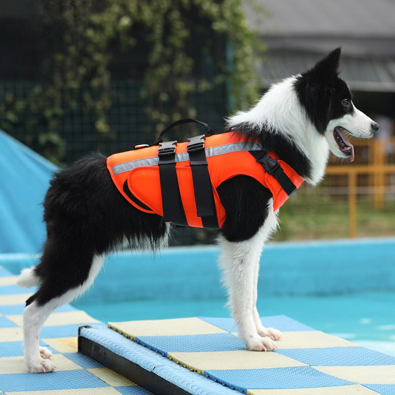 Durable Dog Life Jacket – Reflective, Quick-Dry & Easy to Wear | Secure Handle for Swimming Safety