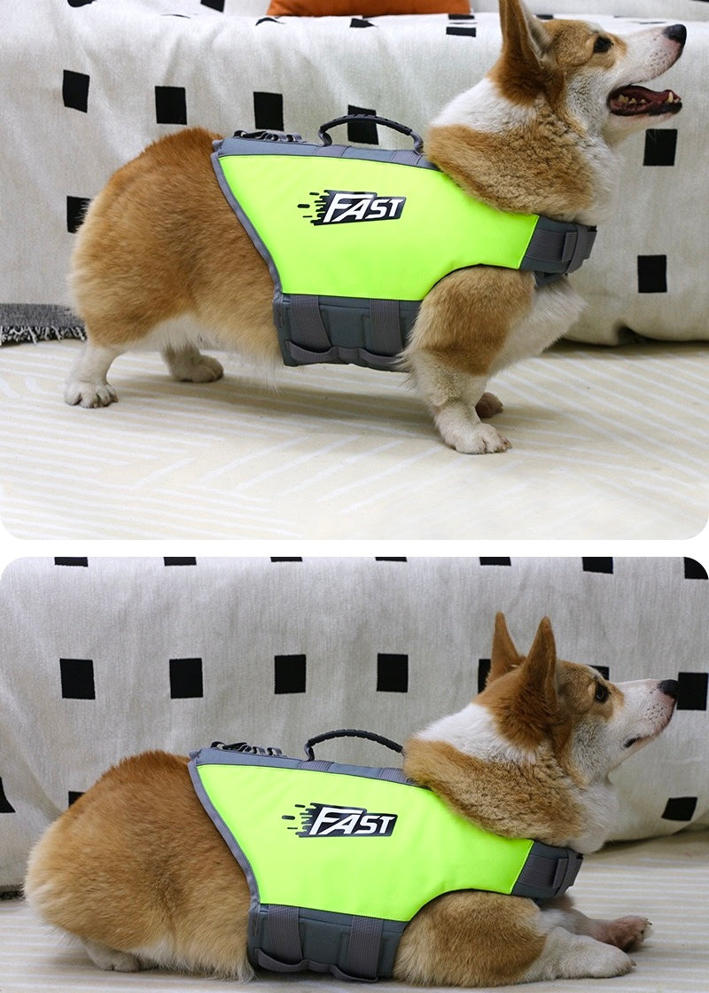 High Visibility Dog Life Jacket – Reflective & Easy-Grab Safety Vest