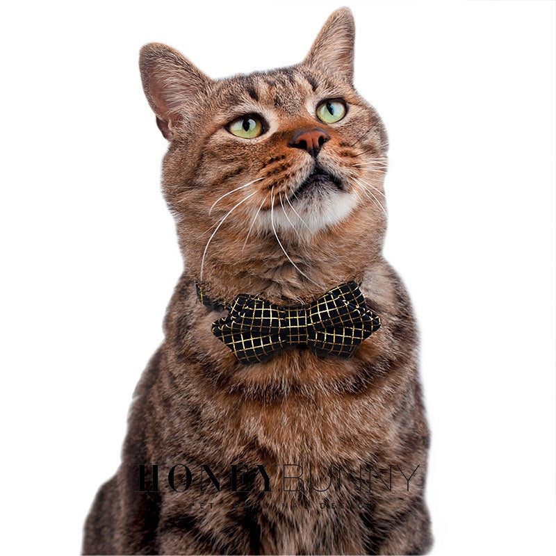 Elegant Adjustable Bow Tie Cat Collar – Breakaway Safety Design