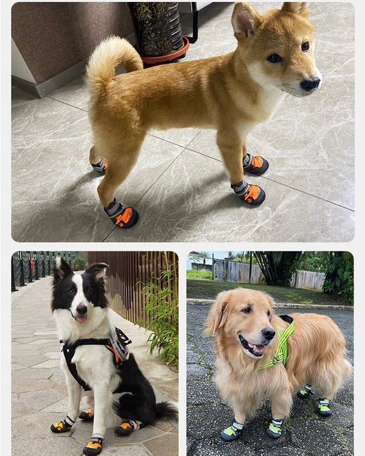 High-Quality Breathable & Durable Dog Shoes – Lightweight, Anti-Slip, Reflective Straps for Medium & Large Dogs