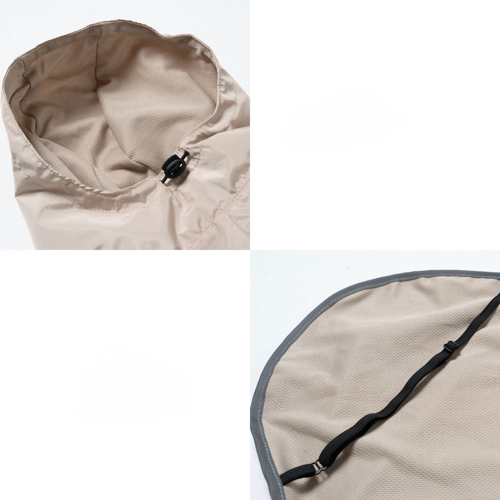 Waterproof Dog Raincoat with Reflective Strips and Adjustable Hood – Breathable Mesh Lining
