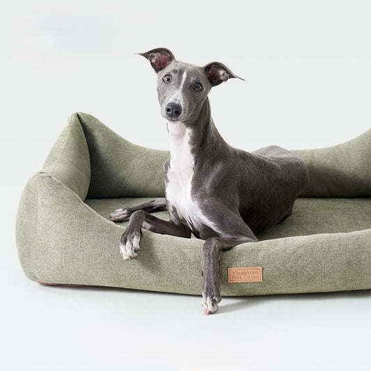 Thick & Soft Canvas Dog Bed with Bolster Sides – Durable, Breathable & Supportive