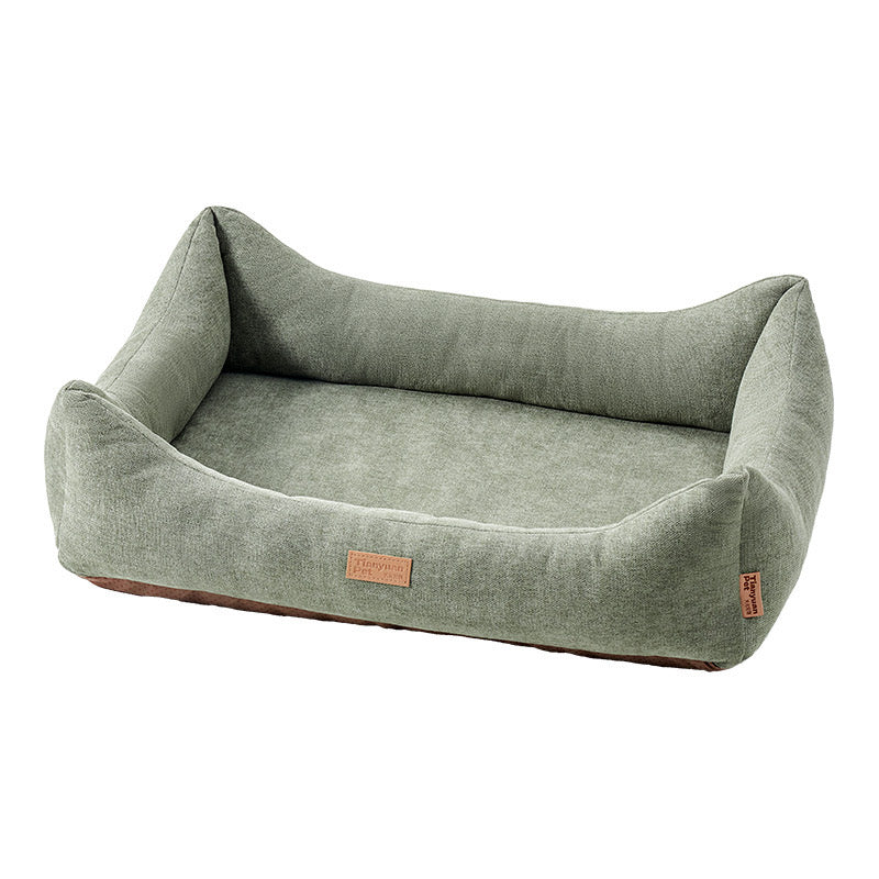 Thick & Soft Canvas Dog Bed with Bolster Sides – Durable, Breathable & Supportive