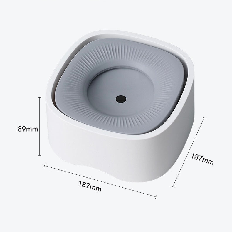 Anti-Spill Pet Water Bowl โ No-Wet Beard Floating Disk Design for Dogs & Cats