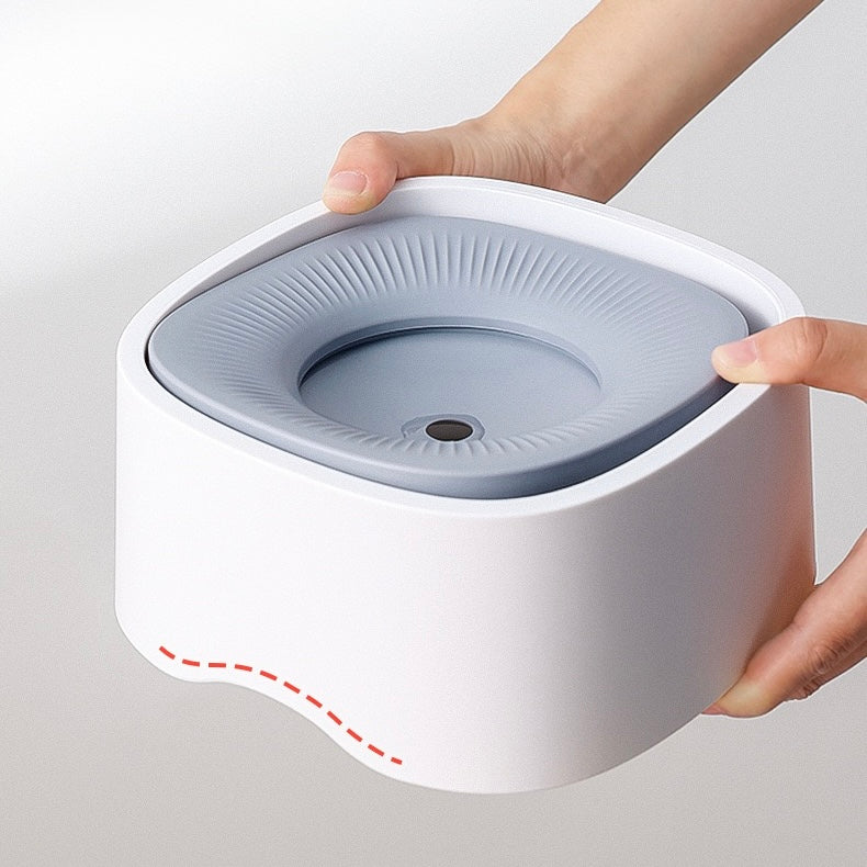 Anti-Spill Pet Water Bowl โ No-Wet Beard Floating Disk Design for Dogs & Cats