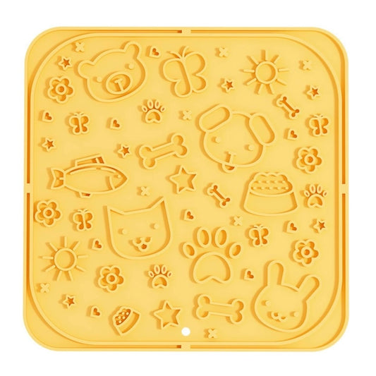 Silicone Dog Lick Mat – Suction Cup Feeding Plate for Anxiety Relief & Enrichment