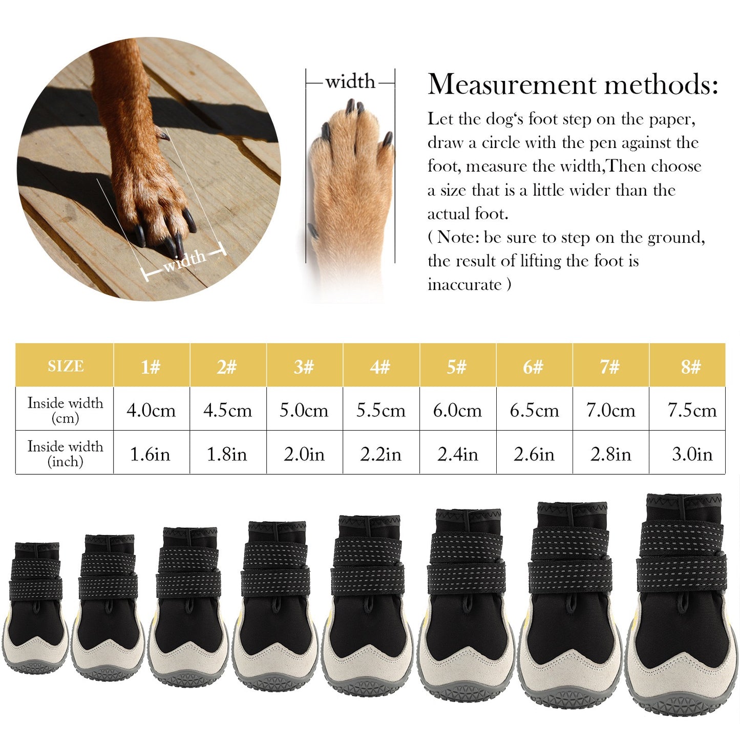High-Quality Breathable & Protective Dog Boots – Waterproof, Anti-Slip, All-Terrain for Hiking & Snow