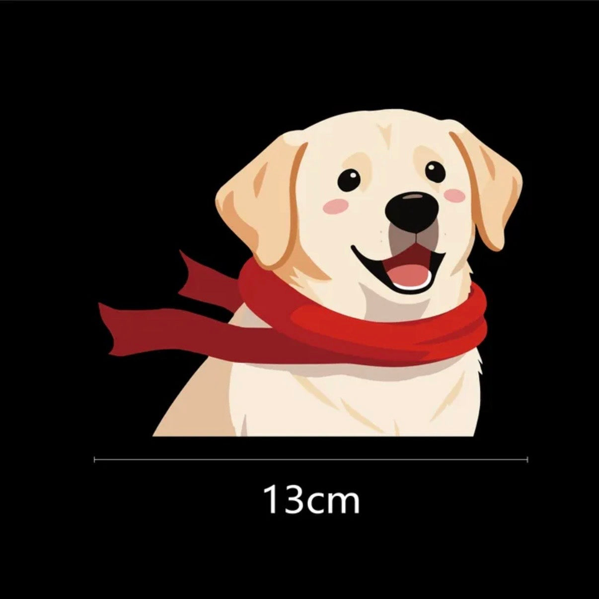 Large Dog Car Sticker - Cute Golden Retriever, Labrador Window Decals| Weather-proof