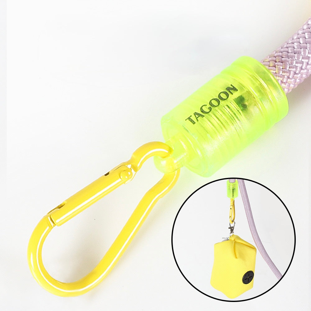 TAGOON 3-in-1 Multi-Functional P-Rope Dog Leash | Crossbody, Waist & Handheld High-Density Rope Lead