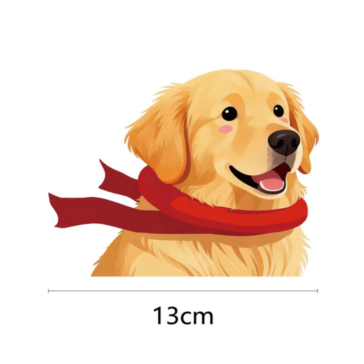 Large Dog Car Sticker - Cute Golden Retriever, Labrador Window Decals| Weather-proof