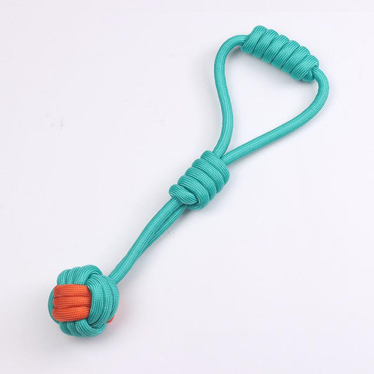 🐕‍🦺 Tough Tug Ball Rope Dog Toy | Large Size with Grip Handle - DD PET