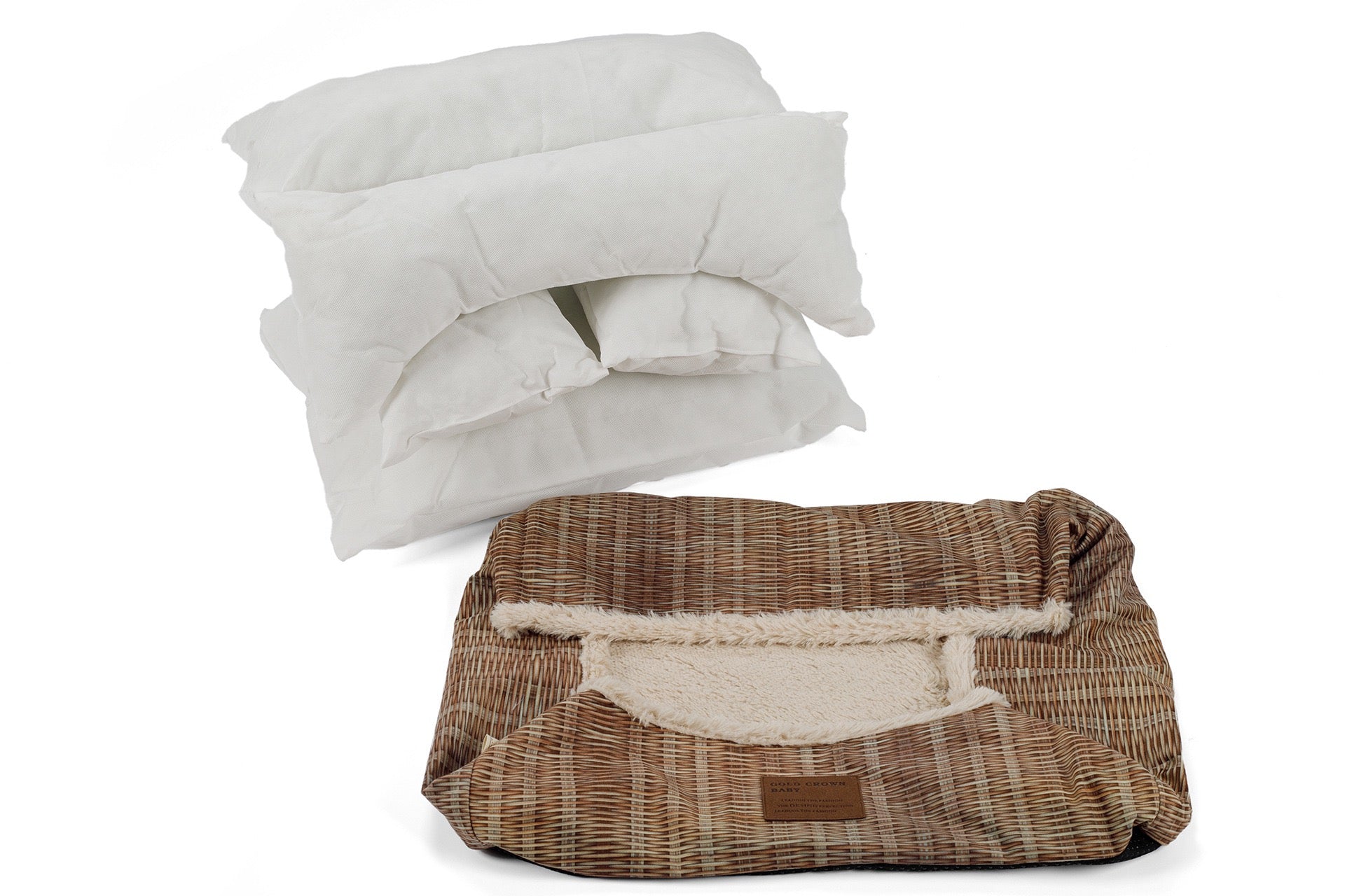 Luxury Woven Rattan Pet Bed for Dogs and Cats - DD PET