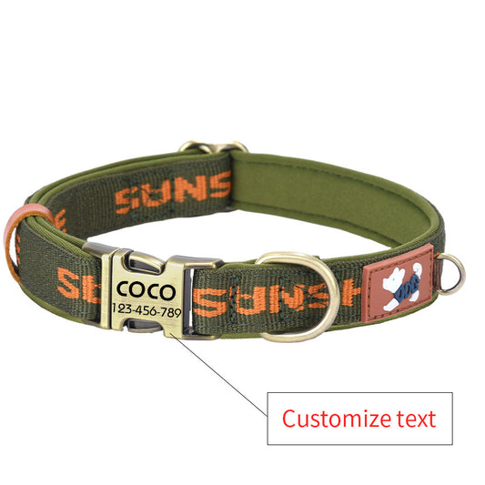 Personalised Engraveable Clip Dog Collar – Adjustable & Quick-Release - DD PET