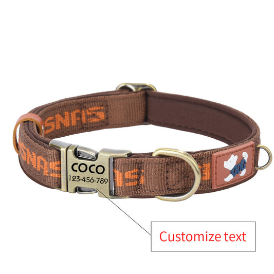 Personalised Engraveable Clip Dog Collar – Adjustable & Quick-Release - DD PET