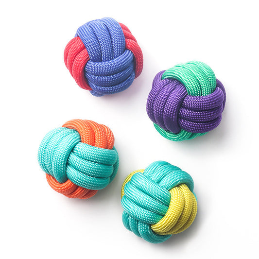 🧶 Colorful Rope Ball Dog Toy | Durable & Fun Chew Toy_New - DD PET